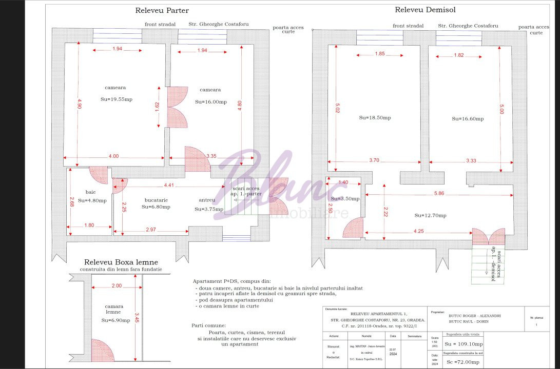 Apartament la casă, 2 camere, 109,10 mp utili, Piata Cetatii