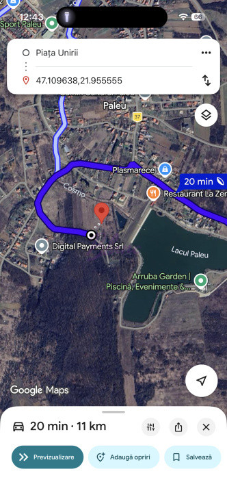 Teren intravilan 687 mp, de vânzare – Paleu, Bihor