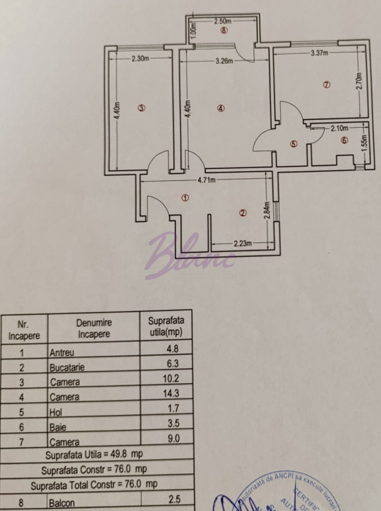 Apartament 3 camere de vânzare, Tășnad, Jud. Satu Mare