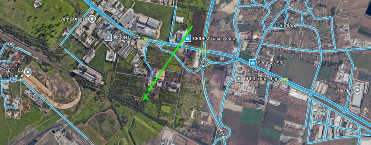Conexiune directa cu DEx16: Teren industrial de 13.500 mp pe Calea Borsului
