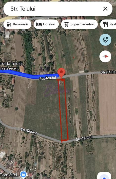 Teren intravilan 3.200 mp, două fronturi stradale – Tășnad, SM